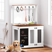 Feels Like A Home Indoor Pet Condo Cage Alternative Double Door Kennel Interior Furniture for Dog, Cat, Bunny and Small Animals 38” x 25” x 63”