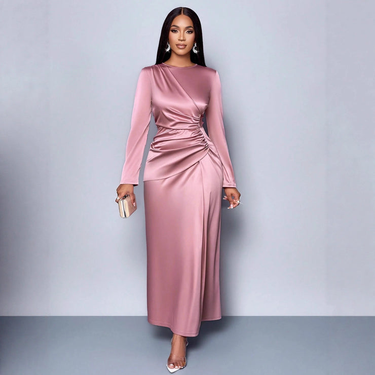 formal gown pink peony dress women MGNY Madeline Gardner New York 2070027 Ruffle Long 3D Floral Formal Dress