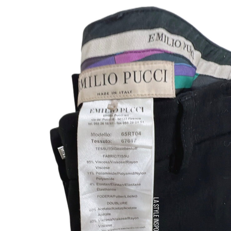 Emilio Pucci Made in Italy Dress Pants Straight Business Casual Black Size XS