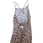LNA Feline Leopard Jumpsuit Cross Back Size XXS