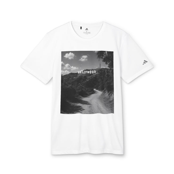 Adidas Men’s Active T-shirt Black & White Hiking Graphic, Hollywood-Inspired