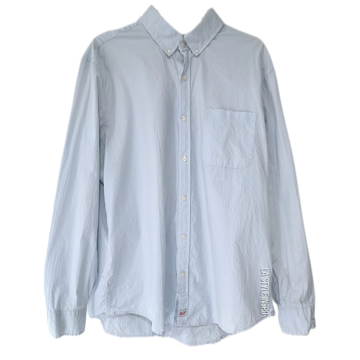 Vineyard Vines Men Murray Regular Slim Fit Sport Shirt in Light Blue Size XL