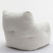 Manhattan Lounge Personal Couch Padded Foam Doll Chair Made of Teddy Fabric in Natural White