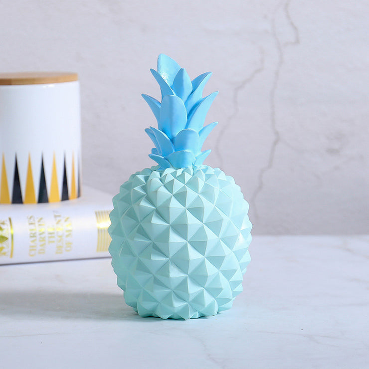 LA Style Inspo Pineapple Shaped Piggy Bank Art Ornament Home Decor in Pink, Yellow, White, Blue Turquoise Sizes S, M, L