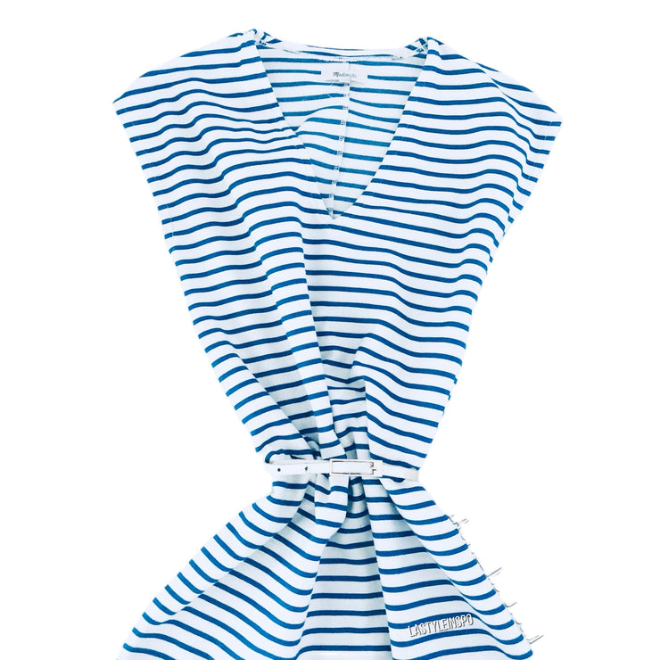 Madewell Oversized Striped Dress V Neck XXS