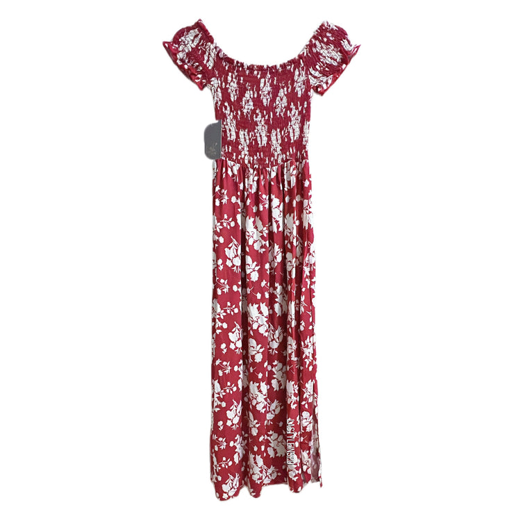 Lark + Gray Midi Dress Floral Boho Side Slits Size Medium