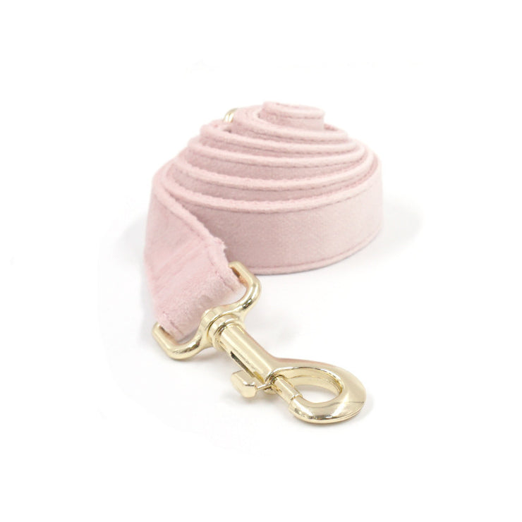 Daisy Lou Pet Collar / Lead Rope / Pup Bag Towing Rope Knot Outing Dogs in Pink and Gold Size XS, S, M, L, XL