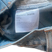 Reformation Jeans Ozark Cynthia High Rise Straight Two-Tone Blue Jeans Size 23