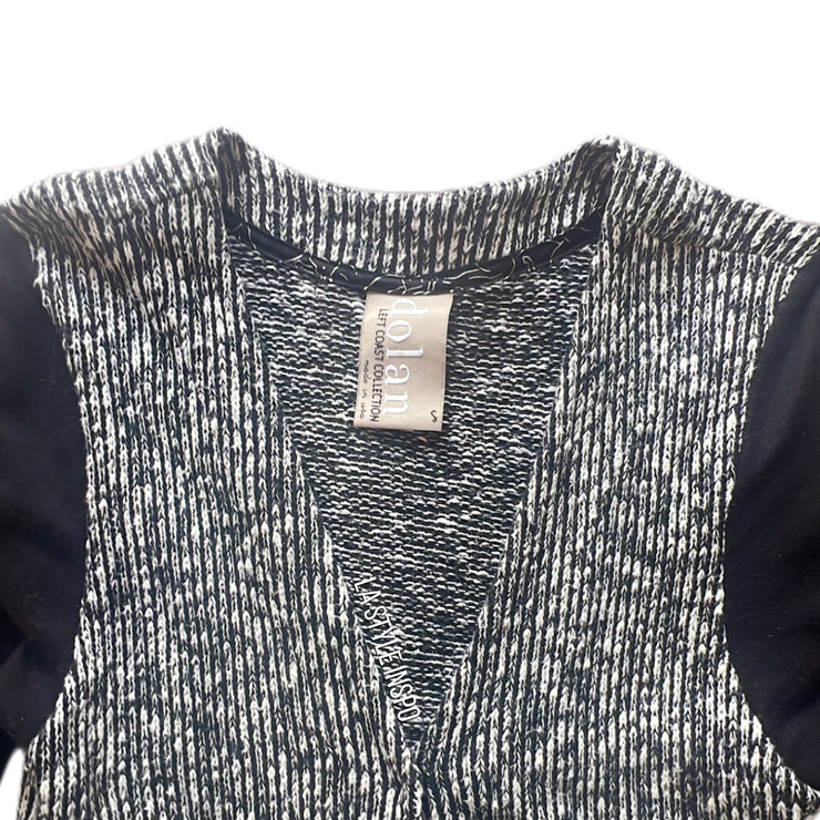 Anthropologie Dolan Long Knit Cardigan Black and White Size S