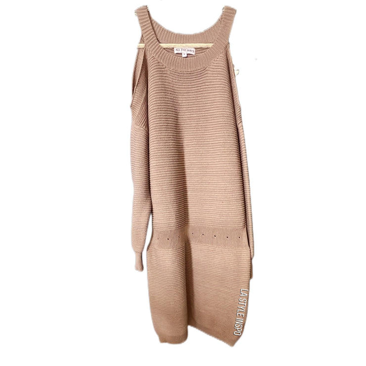 All The Ways Knitted Mini Dress Long Sleeved Size M