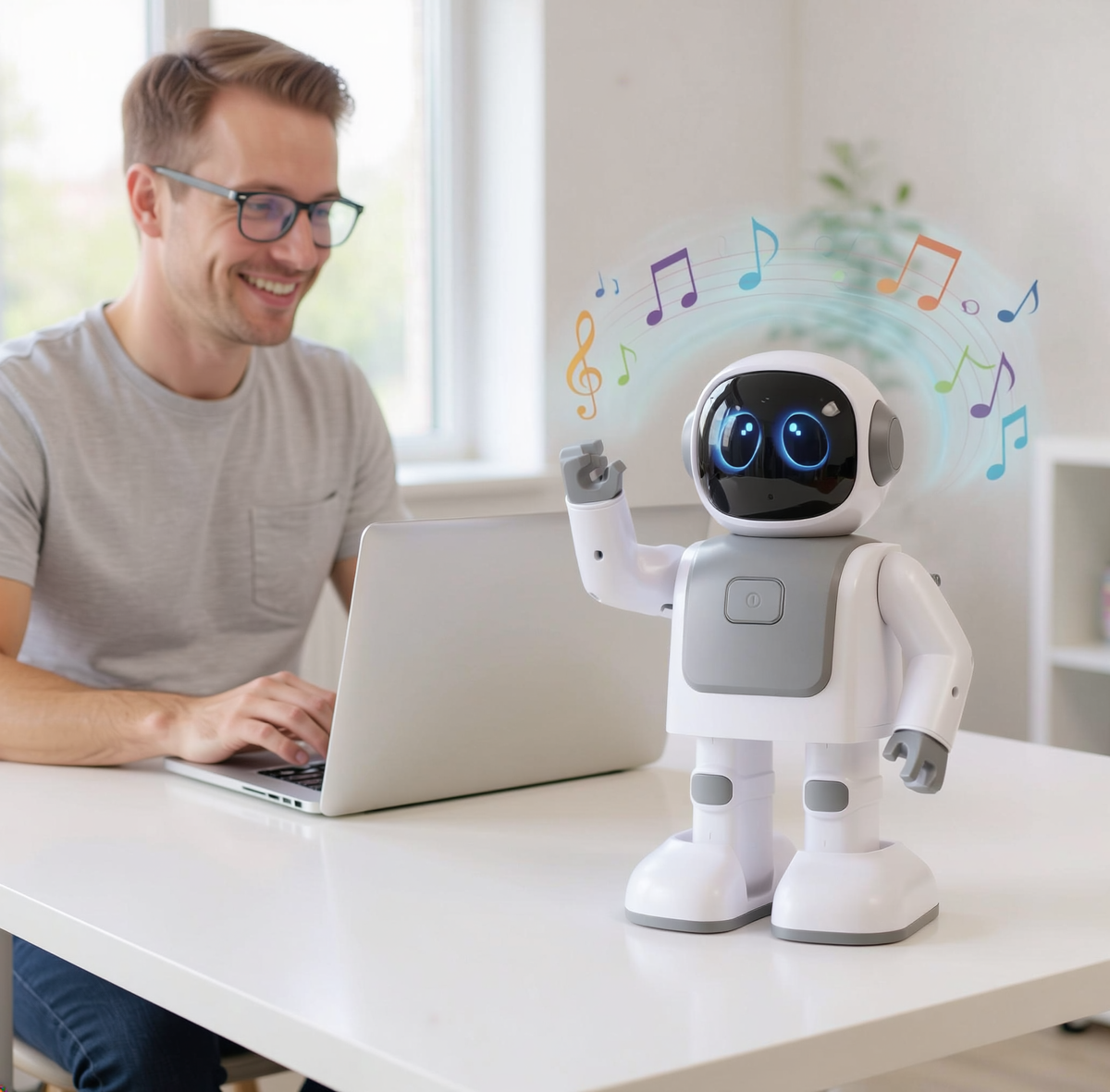 Aura Bot Gadget Toy (Robert Edition) Dancing Robot Your AI Desktop Fri ...