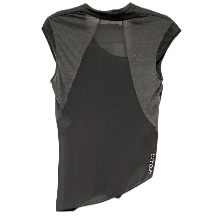 Helmut Lang Asymmetrical Blouse in Gray Size Small