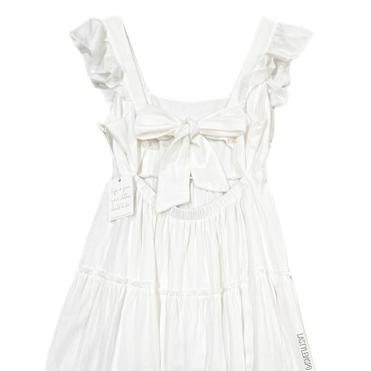 Show Me Your MuMu Lovely Ruffles Victorian Maxi-Midi Dress in White Size Medium