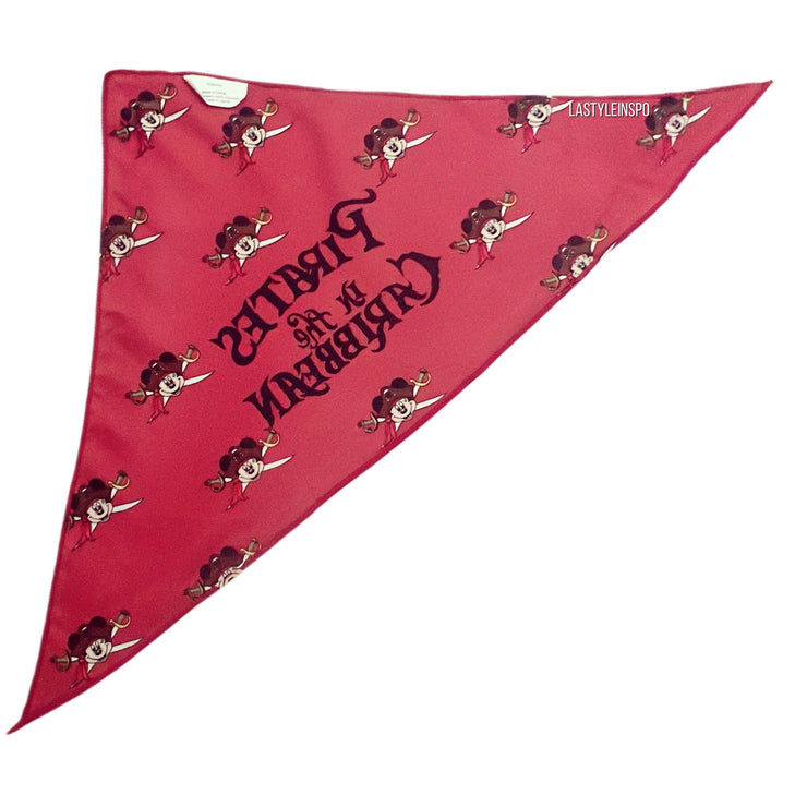 Disney Bandana Pirates of the Caribbean Red Print for Rabbit, Dog