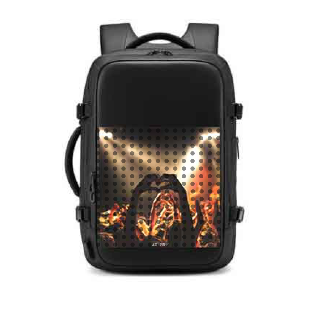 Multimedia Backpack Multimedia LED Backpack Business Backpack Casual Oxford Black – LA ...
