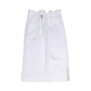 Coquette Drawstring Mini Skirt with Two Side Pockets Size in Color Snow White Small Medium