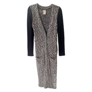 Anthropologie Dolan Long Knit Cardigan Black and White Size S