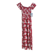 Lark + Gray Midi Dress Floral Boho Side Slits Size Medium