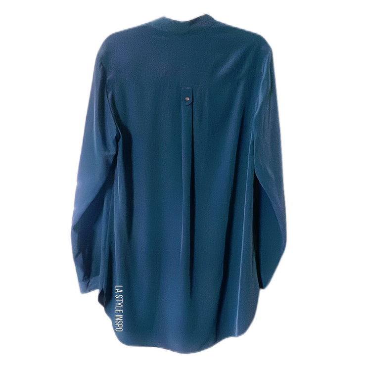 ZOA New York Long Blouse Emerald Blue Size M