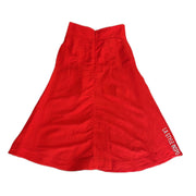 Ann Taylor Linen Rayon Midi Maxi Skirt in Red Size 0