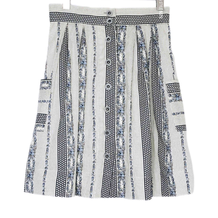 Anthropologie Comme Toi Boho Cream Midi Skirt Size Small