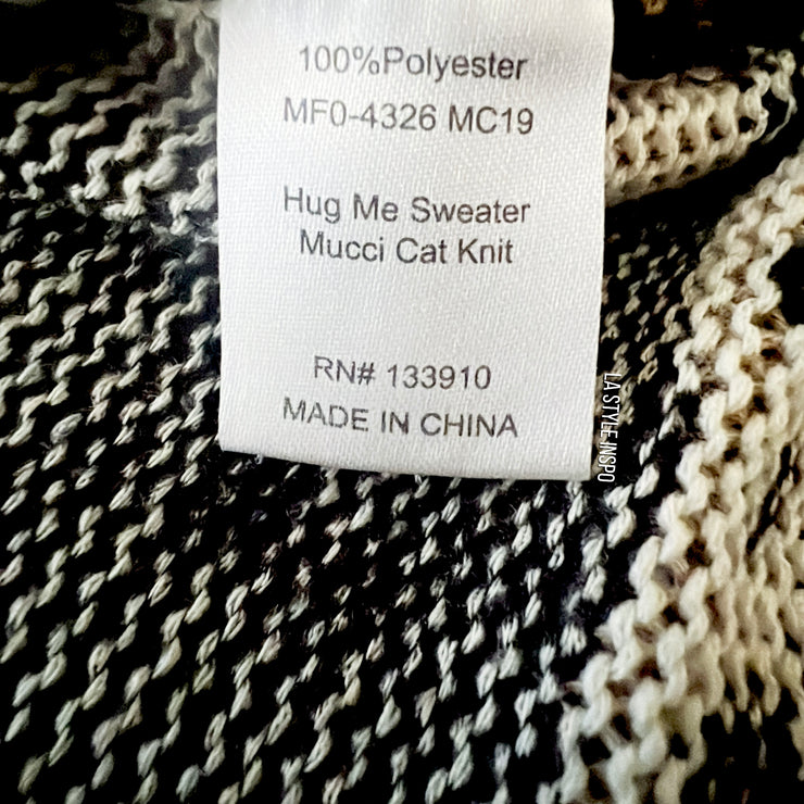 Show Me Your Mumu Hug Me Sweater Oversized Leopard Black Size Medium