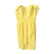 BCBG Classy Cocktail Strapless Mini Dress in Yellow Size 4