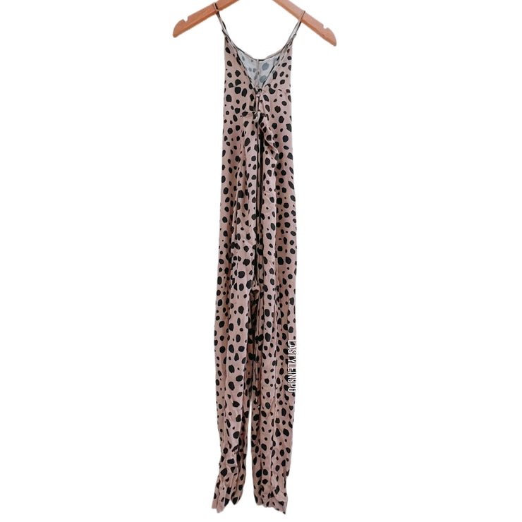 LNA Feline Leopard Jumpsuit Cross Back Size XXS