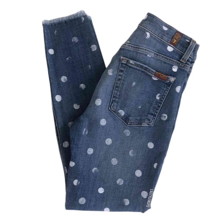 7 For All Mankind Dotted Jeans Size 27