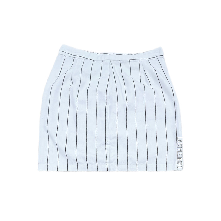 Urban Outfitters Thin Lines Pencil Mini Skirt White Size XS