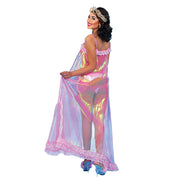 Glossy Unicorn Goddess Fantasy Maxi Dress Sling Lace Sheer Bright Size S, M, L, XL