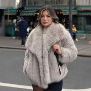 Higgins Winter Sherpa Plush Thicken Lapel Outwear in Beige, Black, Brown, Red Wine Sizes XS, S, M, L