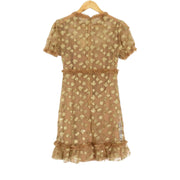 For Love and Lemons Golden Garden Tulle Mini Dress Size Small