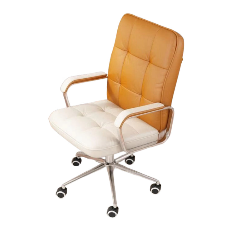 Malibu Executive Office Chair Computer Desk Faux Leather Swivel Lift in Pink, White, or Brown Caramel
