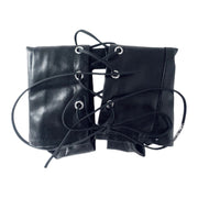 NEW Vegan Leather Black Halter Top Cross Strap As Seen on SZA XS