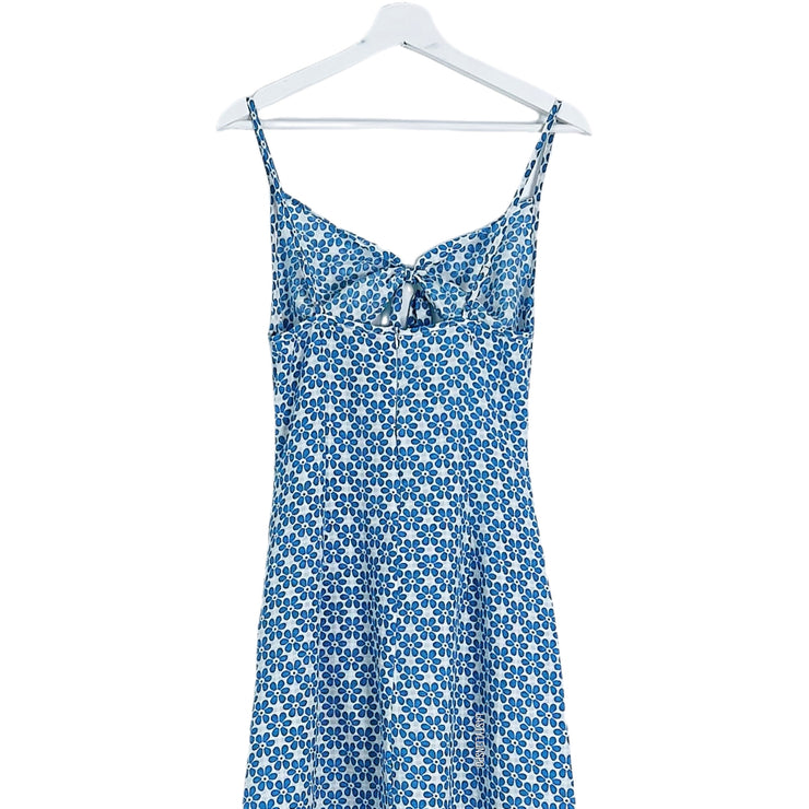 Cider Blue Midi-Maxi Dress Cutout Top Boho Floral Size Small