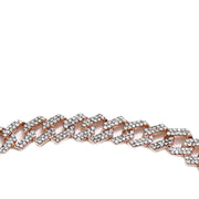 Hip Hop Men Jewelry Trendy Thick Bracelet Exquisite Crystal Drawstring in Gold and Silver
