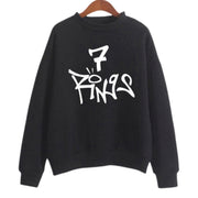 7 Rings Sweatshirt As Seen On Ariana Grande Seven Rings Print in Pink, Black, White, Light Blue Size S, M, L, XL, XXL, 3XL