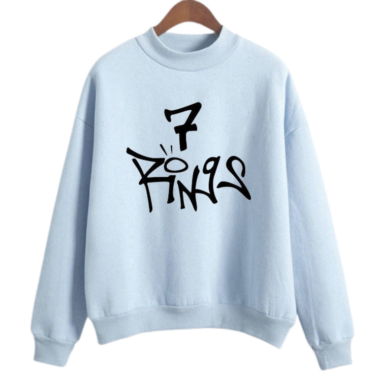 7 Rings Sweatshirt As Seen On Ariana Grande Seven Rings Print in Pink, Black, White, Light Blue Size S, M, L, XL, XXL, 3XL
