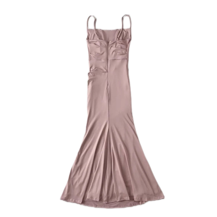 Stunner Socialite Fishtail Maxi Dress Slimming Waist in Pure White, Black, Red Wine and Nude Size S, M, L