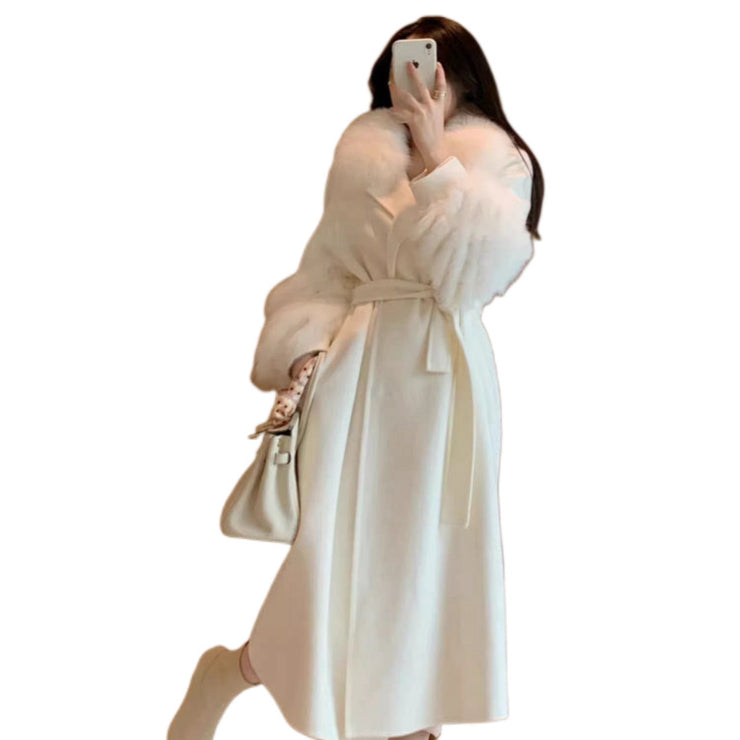Stormy Long Medium Length in Color White Size S, M, L