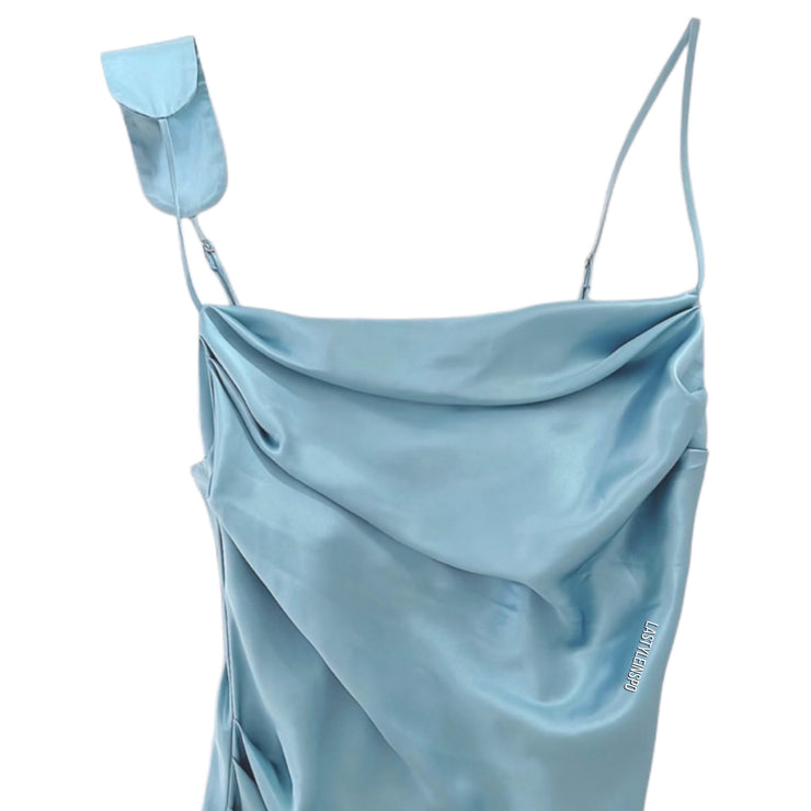CULTNKD Silky Maxi Dress Baby Blue Size Small