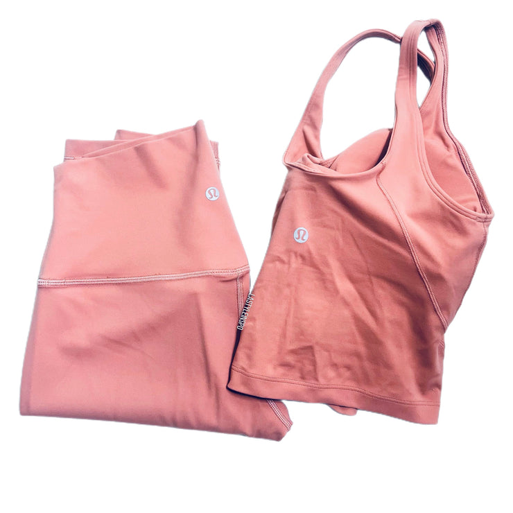 Lululemon Align Rustic Coral Set Leggings Tank Size S