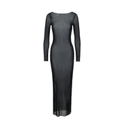 Zuma Beach Sheer Mesh Maxi Dress White or Black Size S, M, L