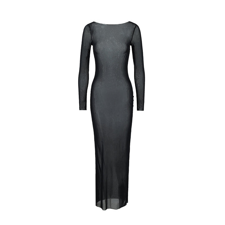 Zuma Beach Sheer Mesh Maxi Dress White or Black Size S, M, L