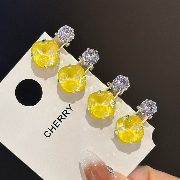 Crystal Small Size Mini Duckbill Barrettes in 8 different colors
