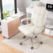 Malibu Executive Office Chair Computer Desk Faux Leather Swivel Lift in Pink, White, or Brown Caramel
