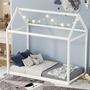 Mont Blanc Single Chalet Bed Canopy House Pine Wood Color White 76.1” x 41.5” x 70.9”