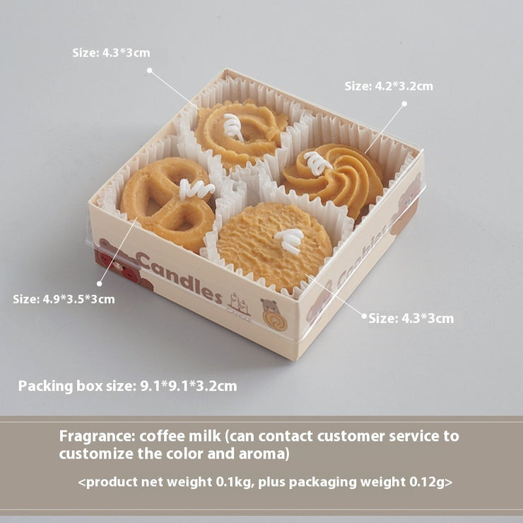 Cookies Biscuit Aromatherapy Candle Gift Set 4 PCS