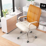 Malibu Executive Office Chair Computer Desk Faux Leather Swivel Lift in Pink, White, or Brown Caramel